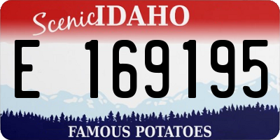 ID license plate E169195