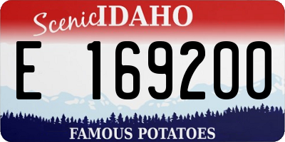 ID license plate E169200