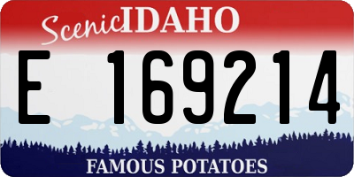ID license plate E169214