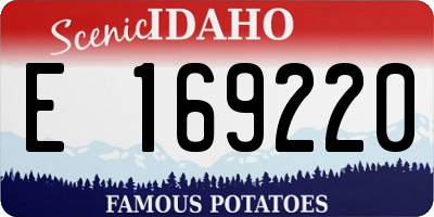 ID license plate E169220