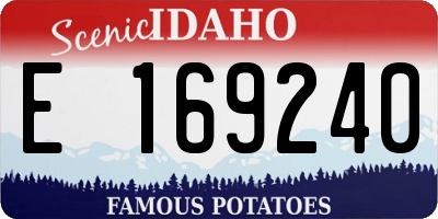 ID license plate E169240