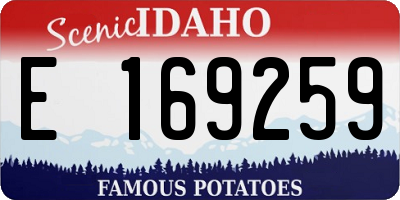 ID license plate E169259