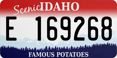 ID license plate E169268