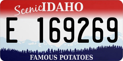 ID license plate E169269