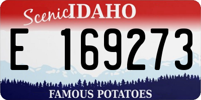 ID license plate E169273