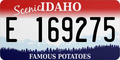 ID license plate E169275