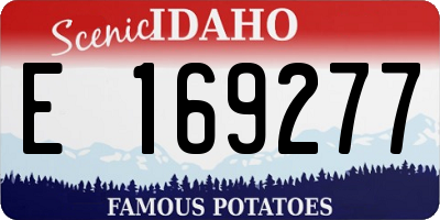 ID license plate E169277