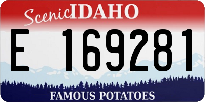 ID license plate E169281