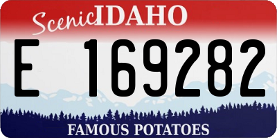 ID license plate E169282