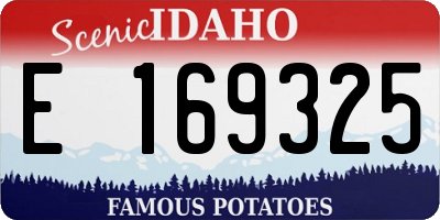 ID license plate E169325