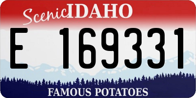 ID license plate E169331