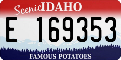 ID license plate E169353