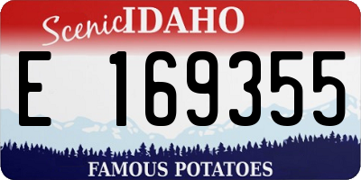 ID license plate E169355