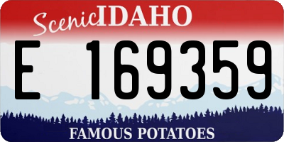 ID license plate E169359