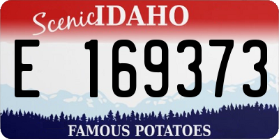 ID license plate E169373