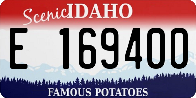 ID license plate E169400