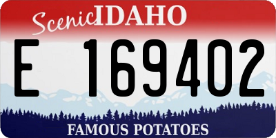 ID license plate E169402