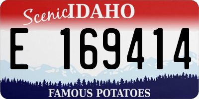 ID license plate E169414