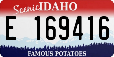ID license plate E169416