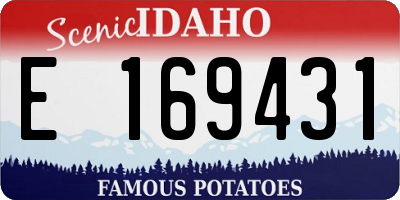 ID license plate E169431