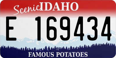 ID license plate E169434