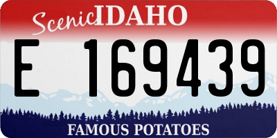 ID license plate E169439