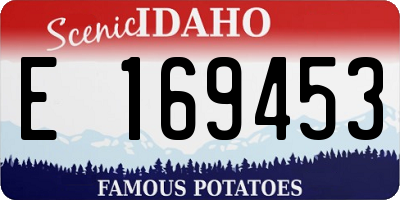 ID license plate E169453