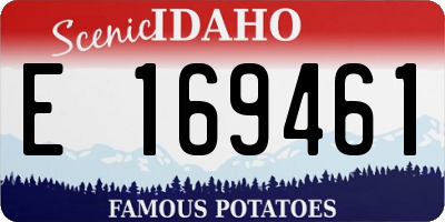 ID license plate E169461