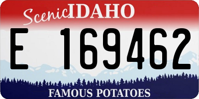 ID license plate E169462