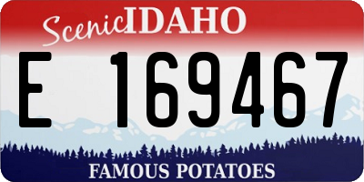 ID license plate E169467