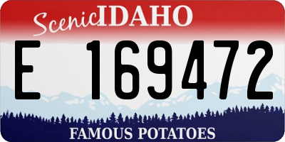 ID license plate E169472