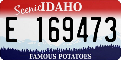 ID license plate E169473