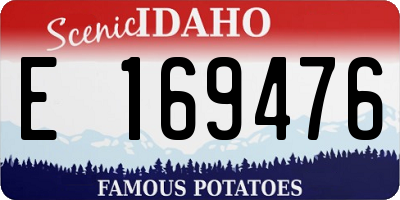 ID license plate E169476