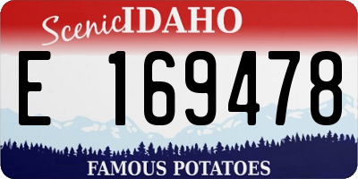 ID license plate E169478