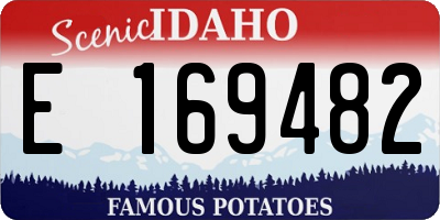 ID license plate E169482