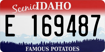 ID license plate E169487