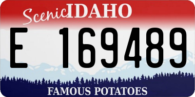 ID license plate E169489