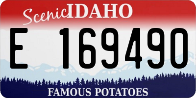 ID license plate E169490