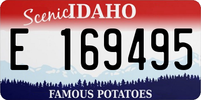 ID license plate E169495