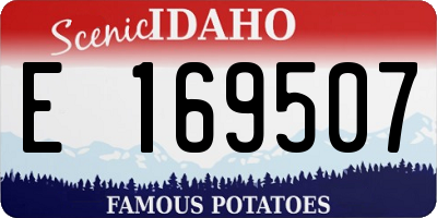 ID license plate E169507