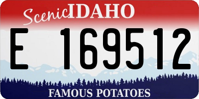 ID license plate E169512