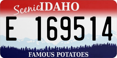ID license plate E169514