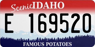 ID license plate E169520
