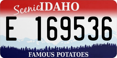 ID license plate E169536