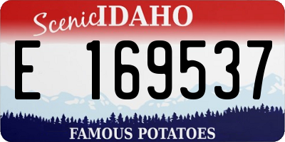 ID license plate E169537