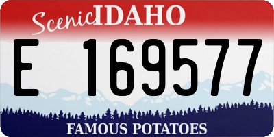 ID license plate E169577