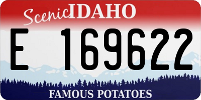 ID license plate E169622