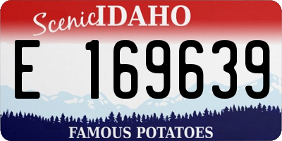ID license plate E169639