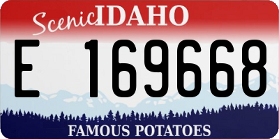 ID license plate E169668