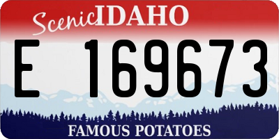 ID license plate E169673